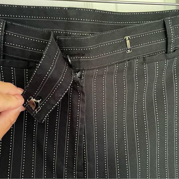 NOH Navy Blue & White Striped Trousers - Picture 5 of 9